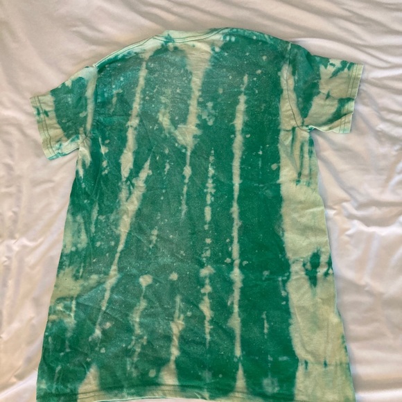 Custom Green Bleach Tie Dye Shirt - Picture 2 of 2